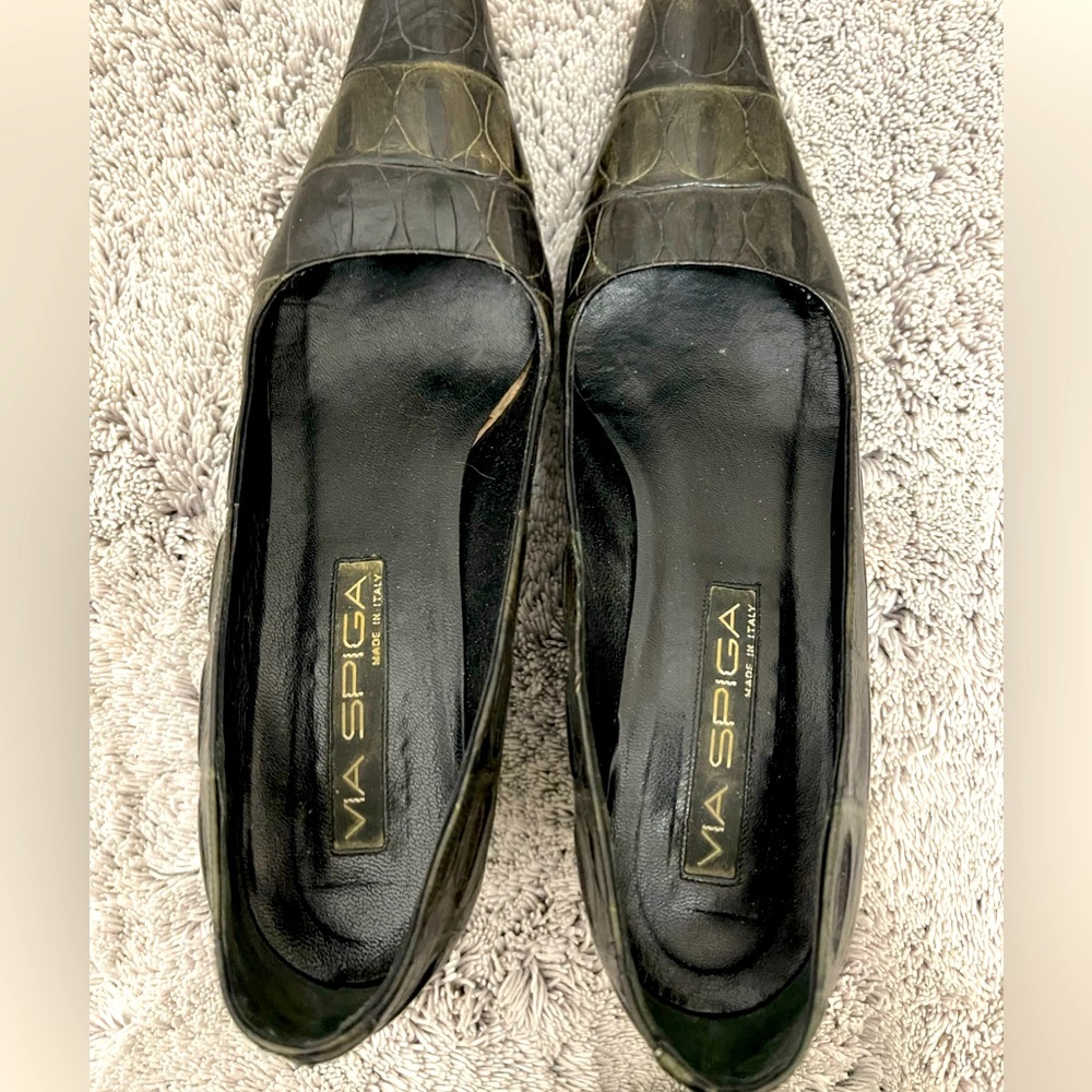 Via Spiga | croc embossed heel